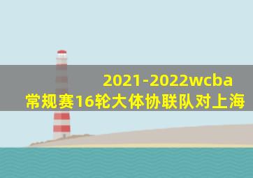 2021-2022wcba常规赛16轮大体协联队对上海