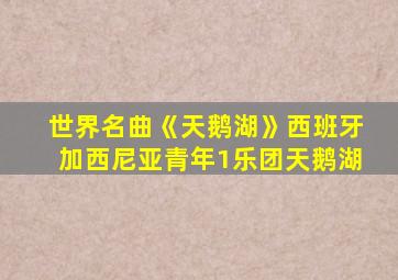 世界名曲《天鹅湖》西班牙加西尼亚青年1乐团天鹅湖
