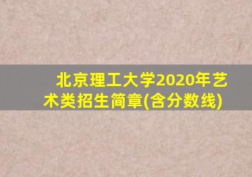 北京理工大学2020年艺术类招生简章(含分数线)