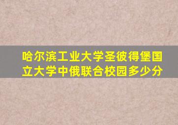 哈尔滨工业大学圣彼得堡国立大学中俄联合校园多少分