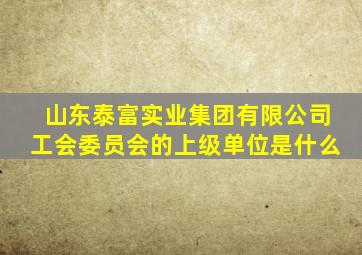 山东泰富实业集团有限公司工会委员会的上级单位是什么