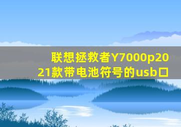联想拯救者Y7000p2021款带电池符号的usb口