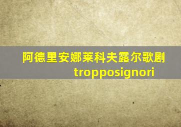 阿德里安娜莱科夫露尔歌剧tropposignori